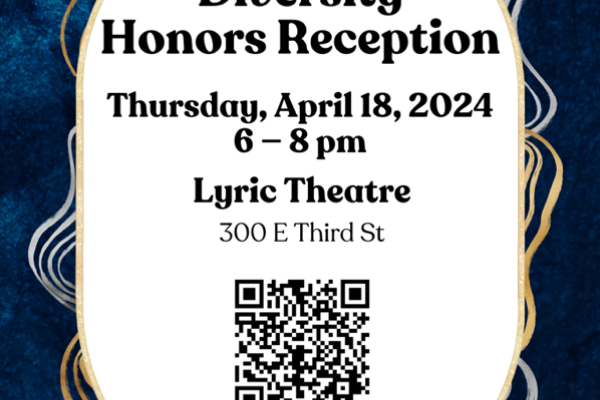 Diversity honors reception 4/18, 6-8pm